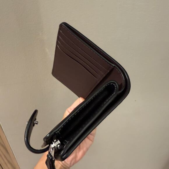 Coach Medium Corner Zip Wallet Butterfly Print CCL65 Silver/Black - Picture 6 of 6